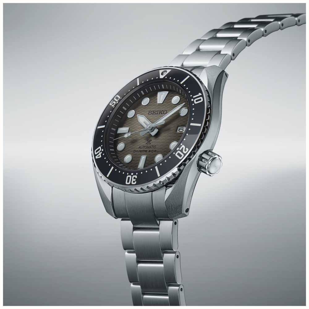 Orologio Uomo Seiko Prospex Automatico Premium Acciaio Data Nero SPB323J1